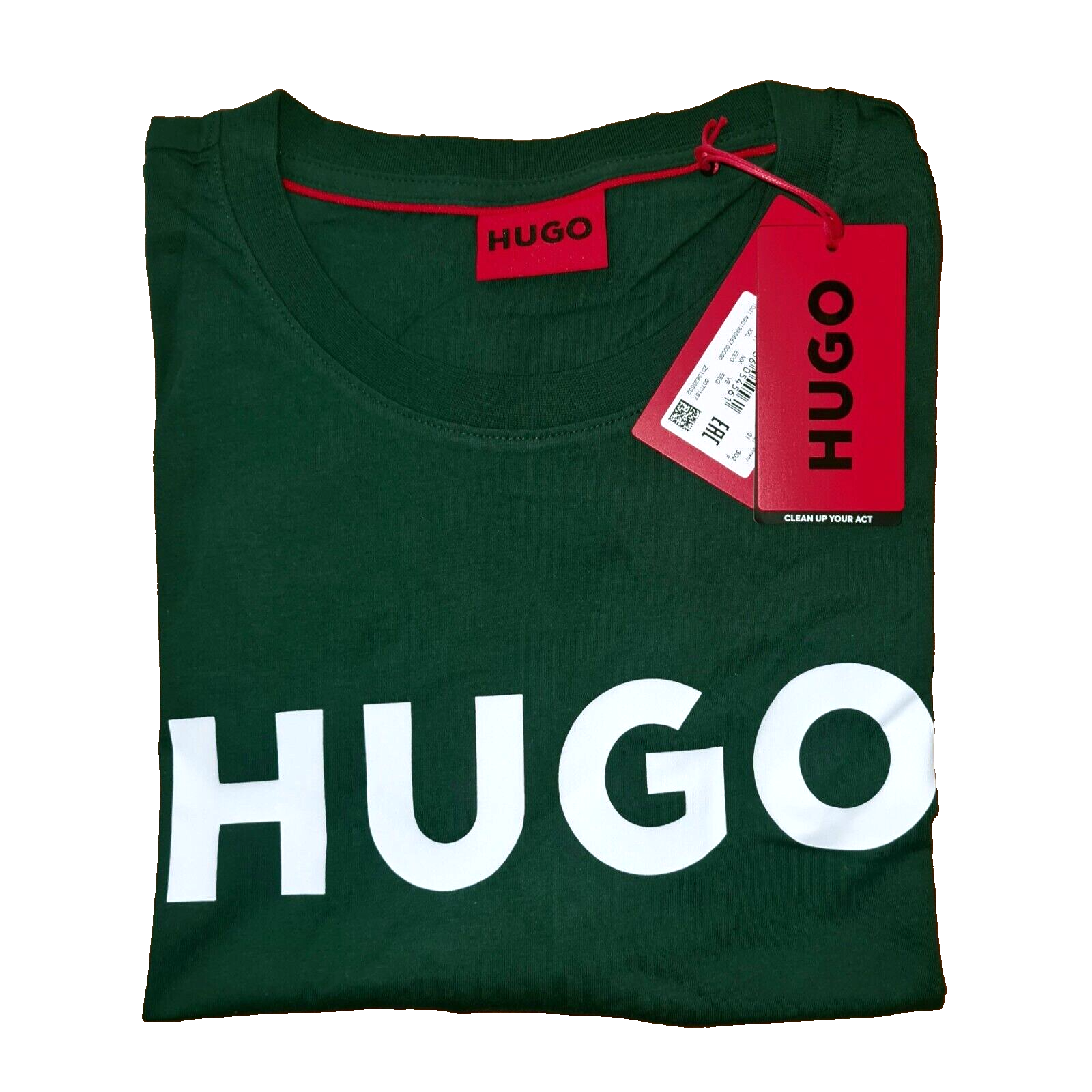 HUGO BOSS HUGO T-SHIRT DULIVIO DARK GREEN SIZE XXL 2XL NEW NWT