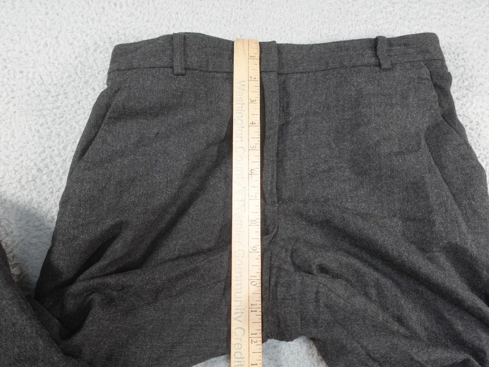 Pantalones de Lana para Mujer 6 Gris Vestido Pantalón Negocios Trabajo Carrera Sueltos Pierna Ancha Foto 4 de 4
