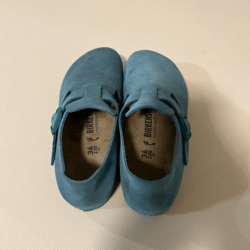 Birkenstock London BS Flat Shoes Clogs DARK TEAL Narrow Size