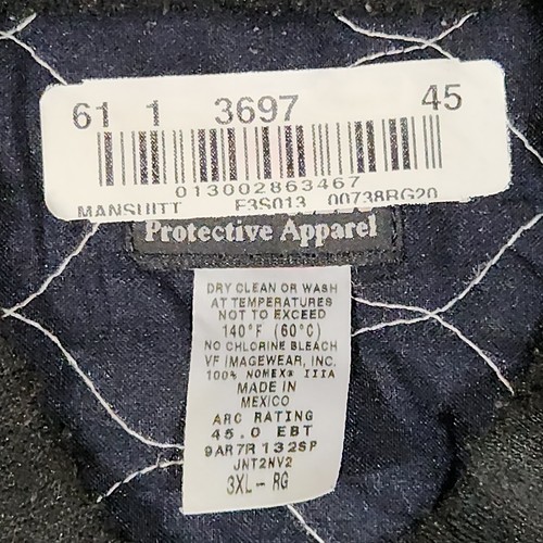 Bulwark FR Mens Work Jacket Navy Blue Size 3XL Flame Resistant Bomber Valspar - Picture 2 of 11