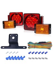 LED Trailer Light Kit 12V Waterproof Submersible for Trailers, Boats, RVs