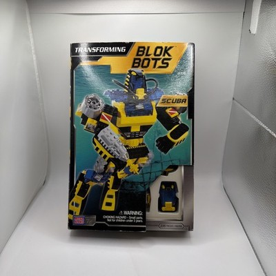 Mega Bloks Transforming Blok Bots Rare Scuba Diver NIB Sealed Building Toy Set