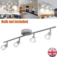 4-Way Ceiling Spot Lights Fitting LED GU10 Adjustable Kitchen Spotlight No Bulbs