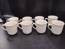 8 Corelle Flower Beige with Orange and Blue Flowers Coffee Mugs wildflower