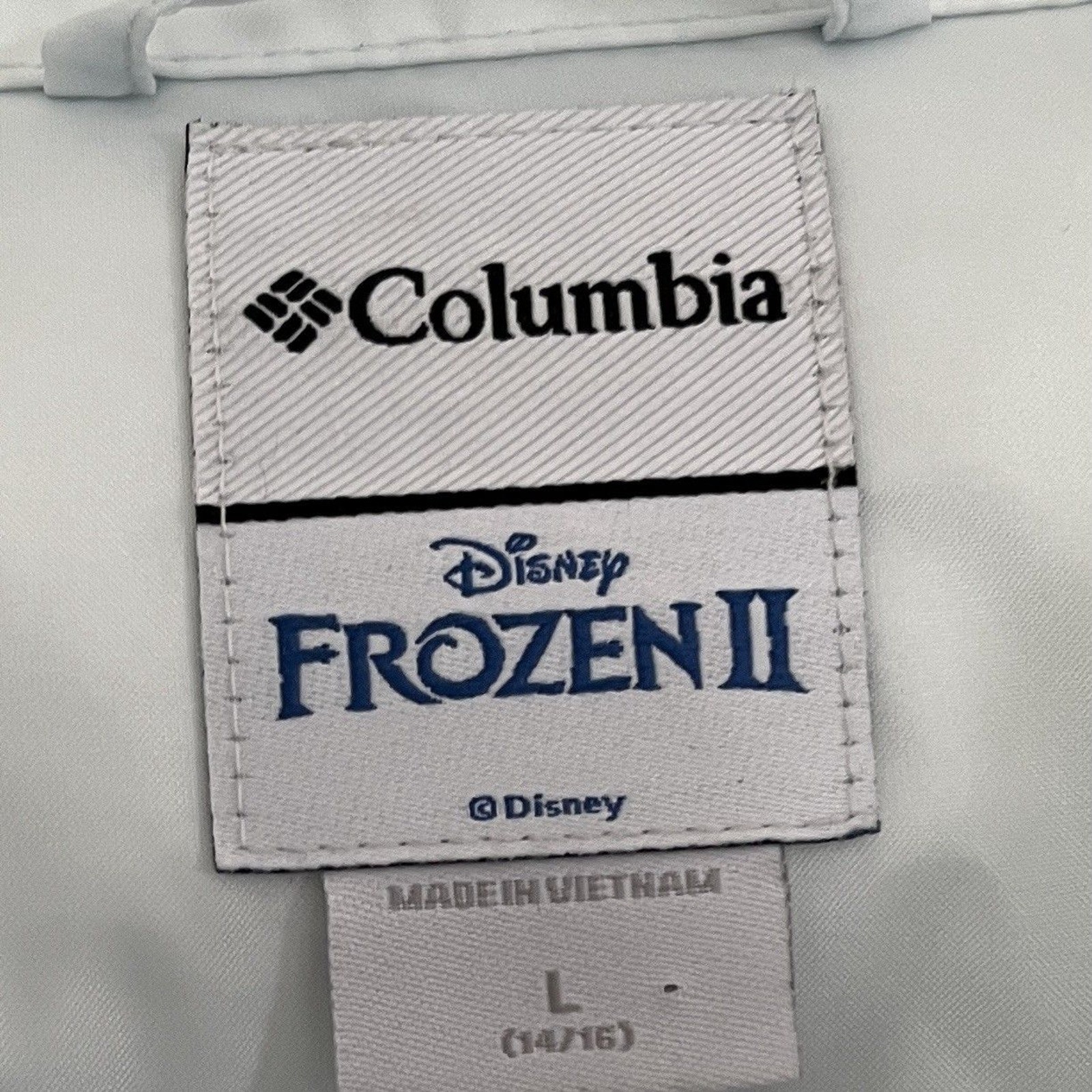 Columbia Disney Frozen II Elsa Puffer Jacket Blue Sz Youth Large 14/16 Ltd Ed image 3