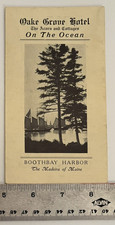 VINTAGE OAKE GROVE HOTEL ON THE OCEAN BOOTHBAY HARBOR MAINE BROCHURE  1900