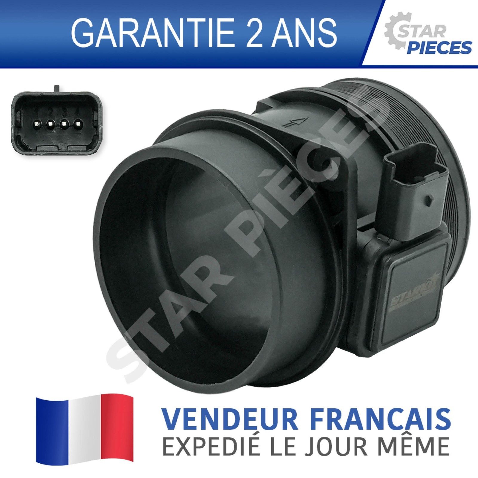 Débitmètre d'air pour Jumpy 2 et Expert 2.0 HDi moteur RHR RHK