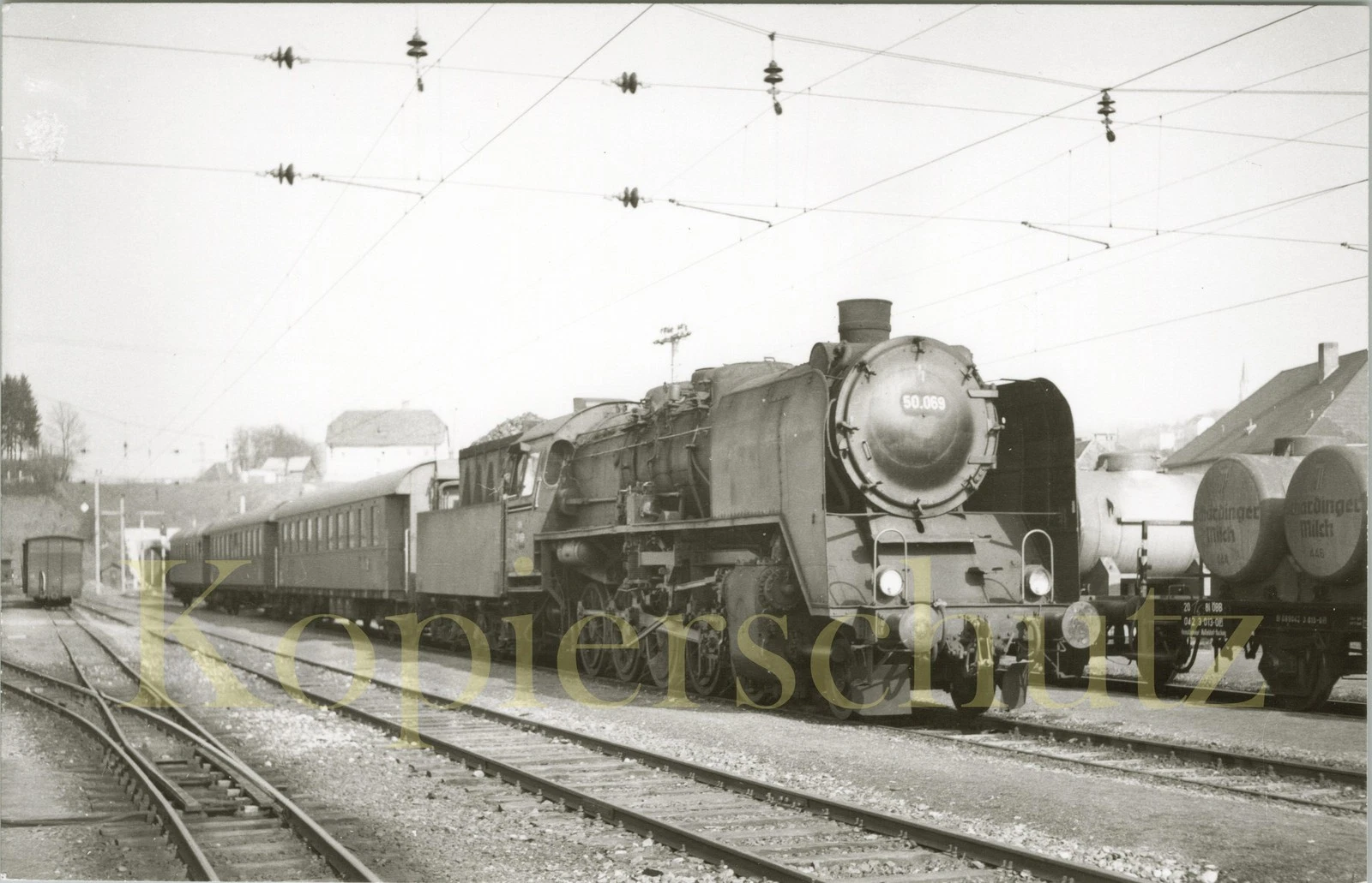 Foto - ÖBB 50 069 in Garsten VEF Sonderfahrt 23.3.1969 - Bild 1 von 1