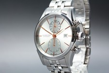 [N MINT] HAMILTON Jazzmaster H324161 42mm Silver Dial Chronograph AT Men's Watch