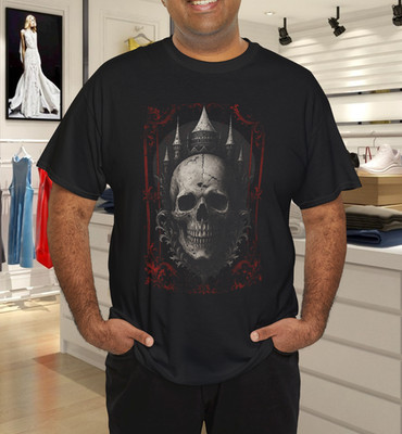 Goth Gothic Skull Tattoo Art Crown Horror Death T-Shirt