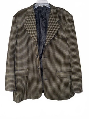 Julian Loren Men's Brown Checked Blazer Jacket