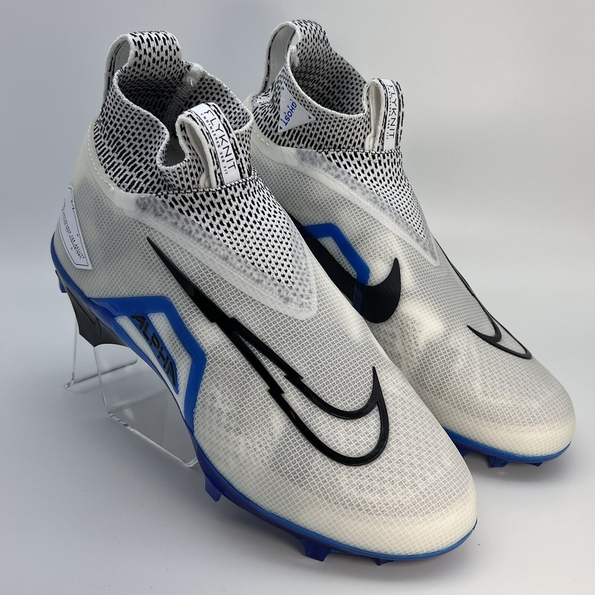 Nike Alpha Menace Elite 3 Flyknit White Football Cleats 8.5 Nike Alpha Menace Elite 3  main image 2