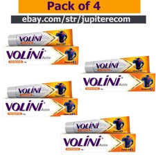 4X 50g Volini Pain Relief Gel for Sprain Muscle, Joint, Neck Low Back Pain