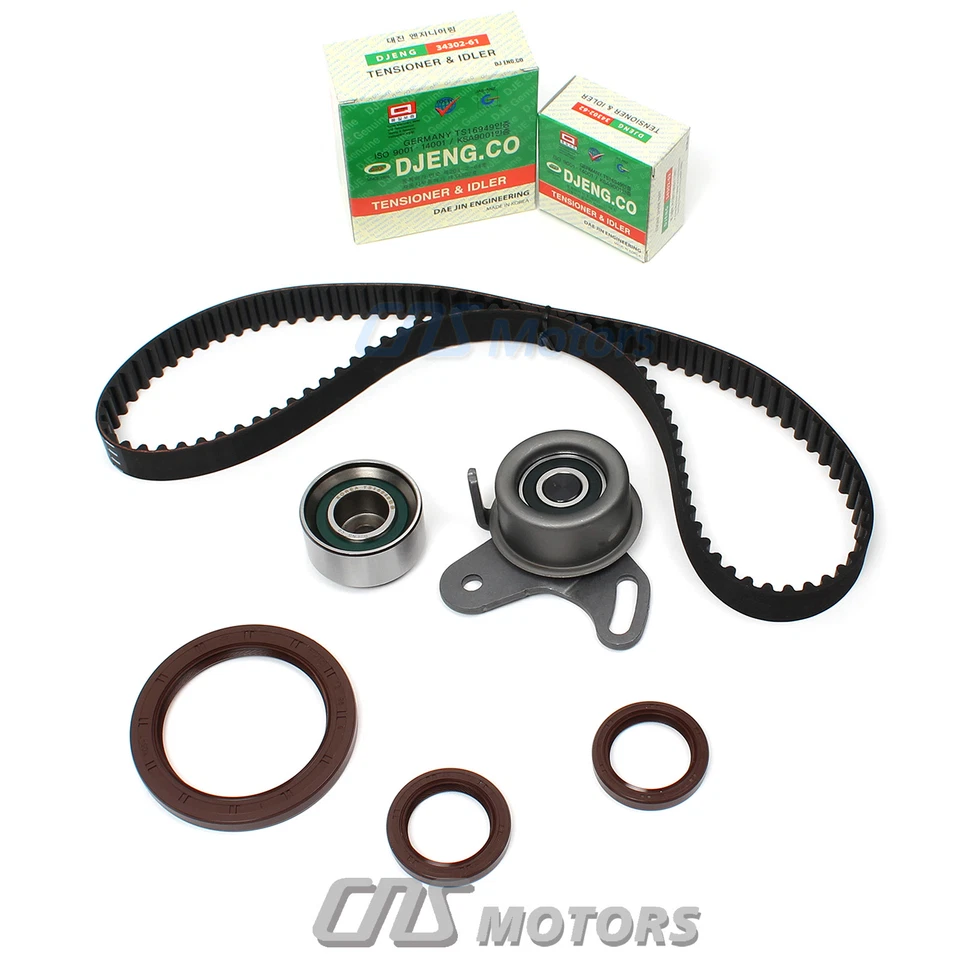 ⭐Gates HTD Timing Belt Kit Water Pump V-Belt Tensioner Pulley for Hyundai Accent Foto 2 de 4