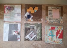 Six Brand New Sets of Very Colorful and Creative Scrapbook Pages - 60 Retail