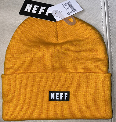 Neff Beanie Hat Orange Yellow Golden Teen Adult OSFM NWT
