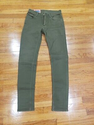 ACNE STUDIOS Bla Konst Men's North Green Denim Jeans Size ACNE STUDIOS Bla Konst Men's North Green Denim Jeans Size