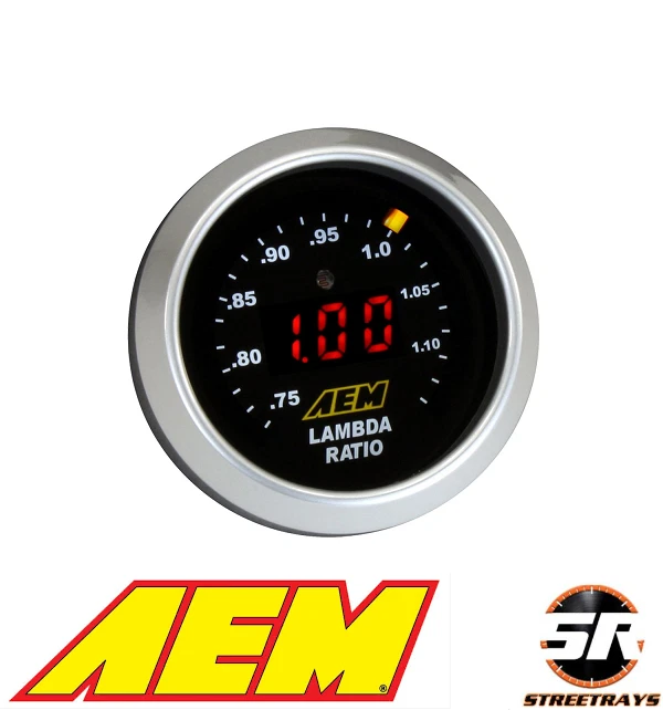 Controlador de calibre de banda ancha AEM 30-4110 GENUINO AFR O2 relación de combustible de aire 2 1/16" NUEVO Foto 4 de 4