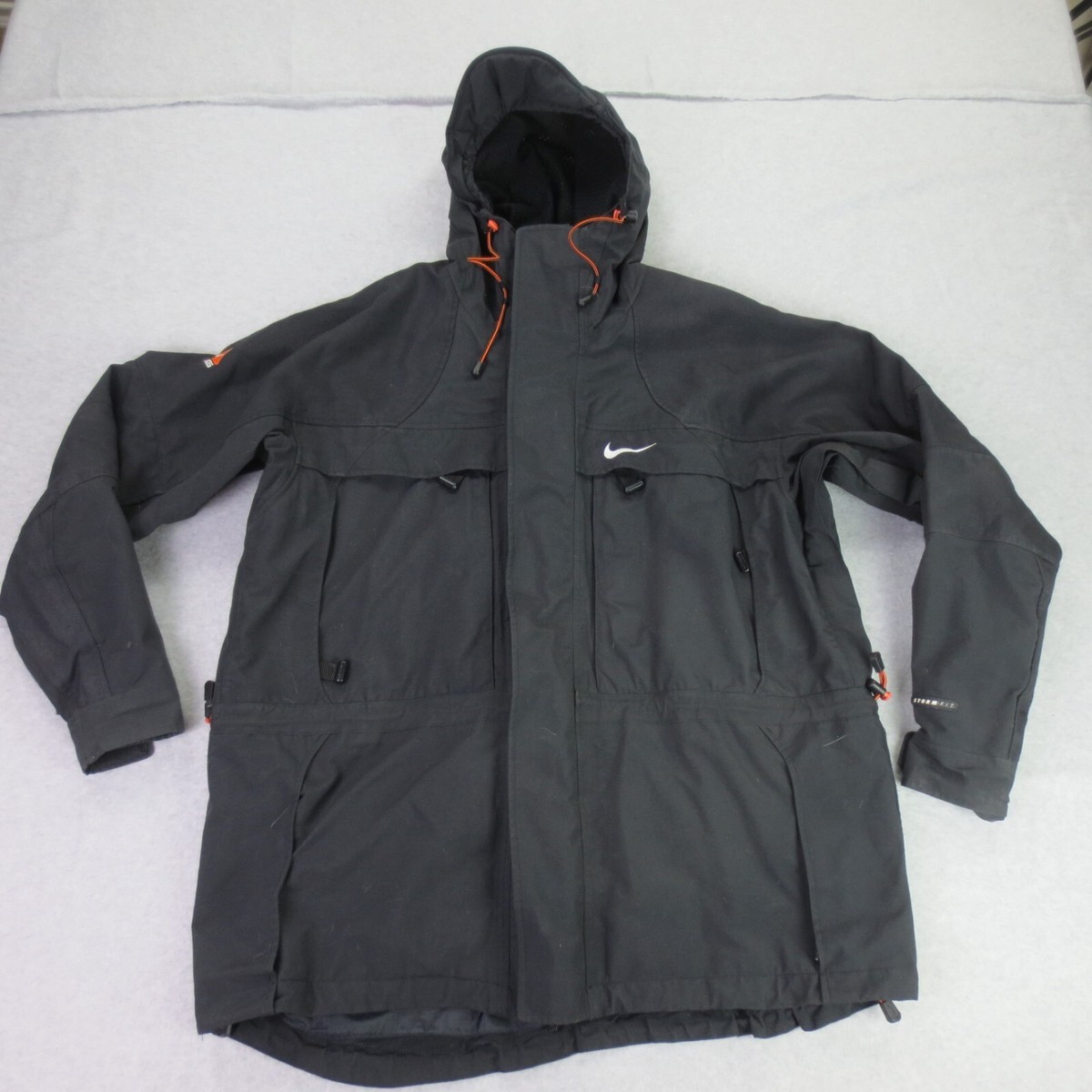 Vintage Nike ACG Jacket Mens Large Black Full Zip Strap Vintage Nike ACG Jacket Mens Large Black Full Zip Strap