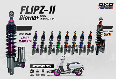 Flipz-II 320mm Gas Shocks Absorber Suspension Fits Honda Giorno