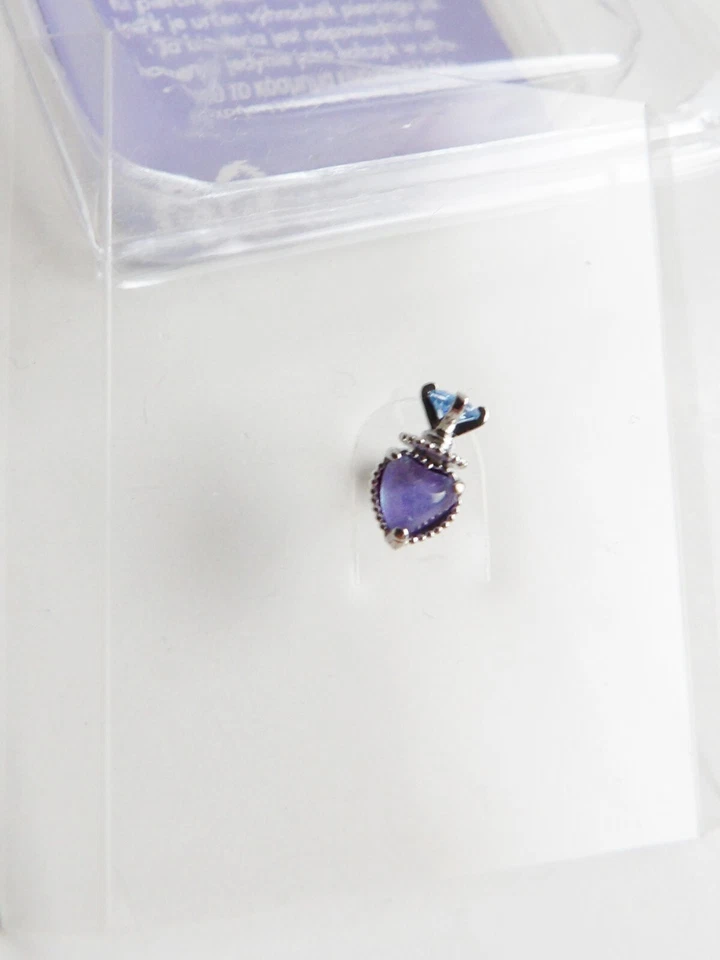 Juego de 2 pendientes de cartílago Claire's nuevos paquetes de acero inoxidable 16G y 18G y circonita cúbica Foto 4 de 4