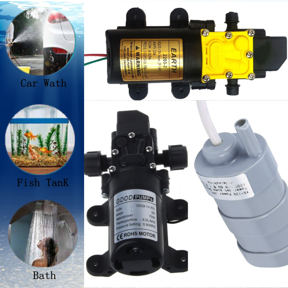 Tauchpumpe 12V 60/70W 2001500L/H Wasserpumpe Minipumpe Wohnwagen