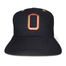 New Era Vintage 90s "O" Black / Gold / Red Fitted Hat Made in USA 7