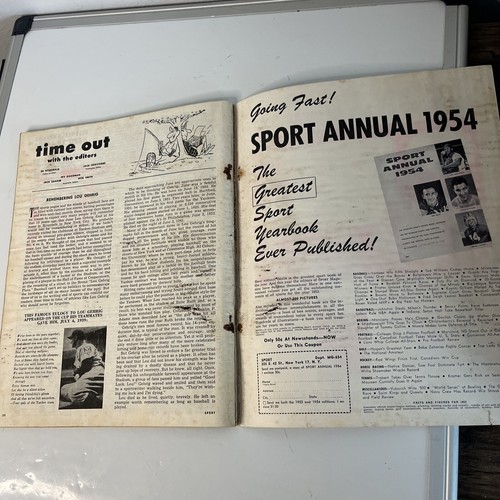 1954 Sport Magazine Marciano Pafko Brennan Kahn Estate Used Boxing Damaged - Picture 11 of 16