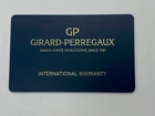 Authentic Girard Perregaux Unwritten Watch Warranty Guarantee Certificate Card