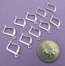 5 PAIRS, 10PCS, 925 Sterling Silver Earwires, Jewelry Findings, 5 PAIRS