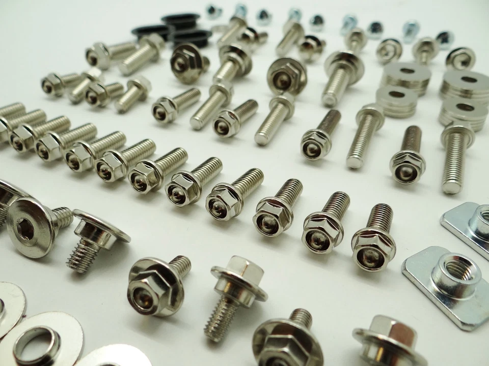 Kit de pernos de carrocería de exhibición de níquel Honda CR 80 85 125 250 500 plástico guardabarros asiento 80 Foto 4 de 4