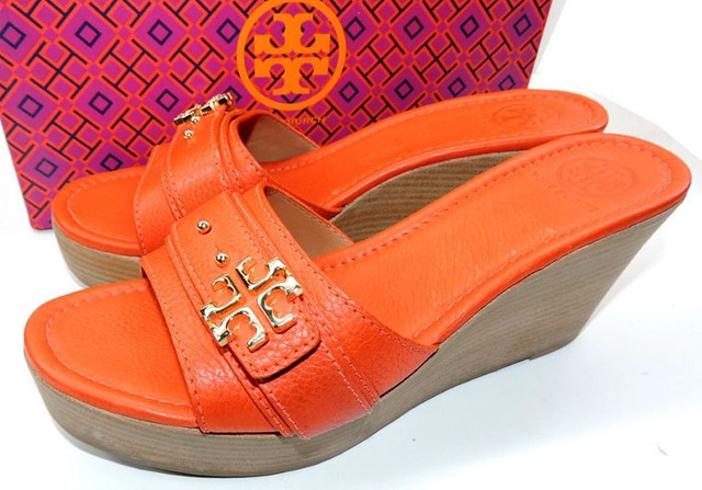 orange wedge flip flops