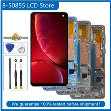 For Samsung Galaxy S10 G973 TFT LCD Display Touch Screen Digitizer Frame Replace