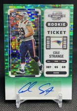2022 Contenders Optic Cole Strange Rookie Ticket Auto Green Pulsar Prizm /30 SSP