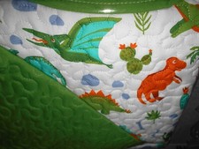 New Harper Lane Dinosaur Kids Bedding Twin Reversible Quilt  Sham 2 Piece Set
