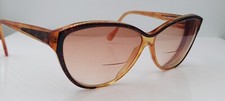 Vintage Sebastiano 610 Brown Oval Cat-Eyed Sunglasses Hong Kong FRAMES ONLY