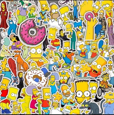 #ad 10 PCS The Simpsons TV Show Stickers BRAND NEW $2.98
