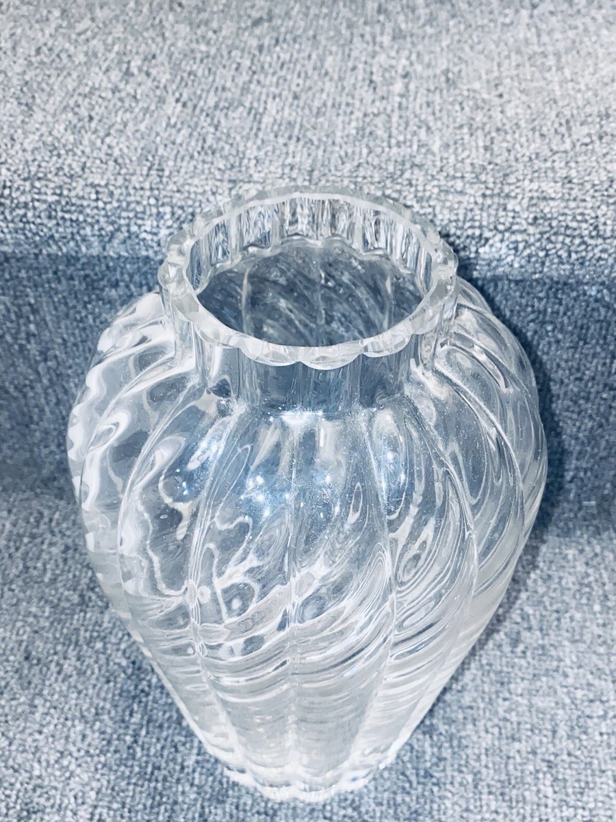 Vintage Tiffany & Co. 13 1/4” Oriental Flower Vase Clear Large