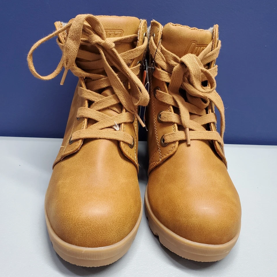 Botas al tobillo de invierno Lugz Marsella para mujer talla 7 tostadas punta redonda con cordones WMARSV-2370 Foto 2 de 4