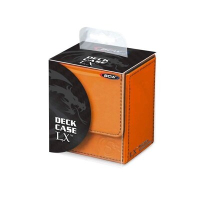 #ad 1 BCW Orange With Black Stitch LX Deck Case $17.99