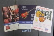 all three Gibson Guitar print ads! - Joe Perry, Historic Collection, Nighthawk