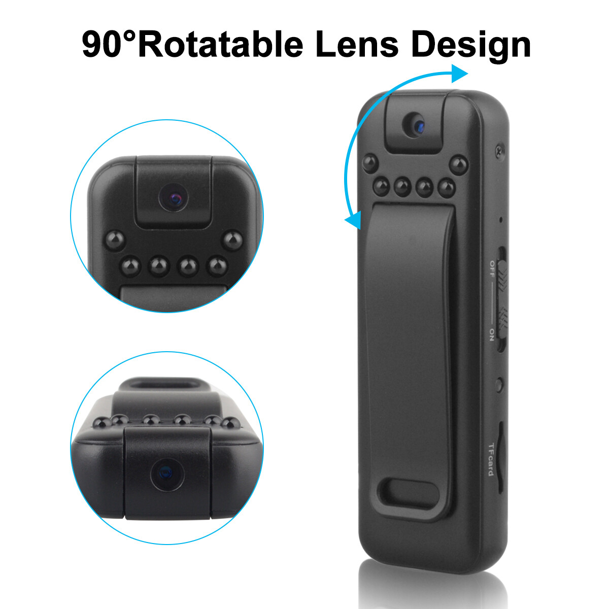 1080P HD Video DVR IR Night Cam 8-hour Camcorder Mini Body Police Camera |  eBay