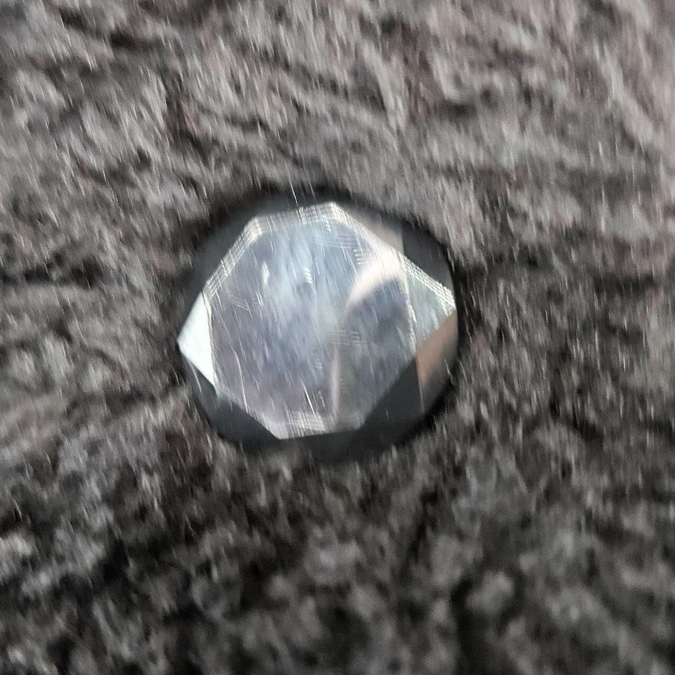 Cape Cloak Jacket Hip Mid OS Black Sherling Fur Shoulder Button Gothic Cosplay - Image 3 of 4