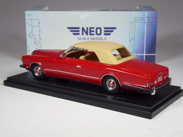(KI-12-23) Neo Scale Models Rolls Royce Phantom VI Frua Coupé 1971 rot  1:43 OVP - Bild 2 von 2