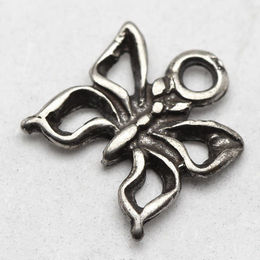 Sterling Silver Pendant Charm 925 STAMPED Butterfly insect Vintage bug not scrap