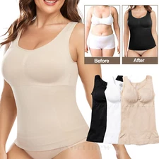 SEAMLESS TUMMY CONTROL BODYSHAPER WOMEN SLIMMING VEST TOP CAMI TANK NON-WIRED US