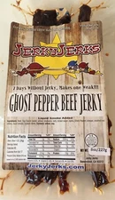 Ghost Pepper Sweet Hot Beef Jerky JJ 7oz