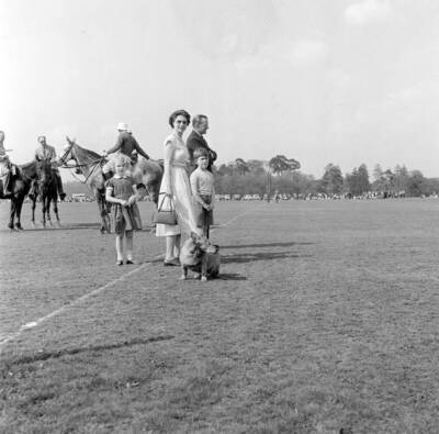 Queen Elizabeth II her children Prince Charles Princess Anne Winds- Old Photo