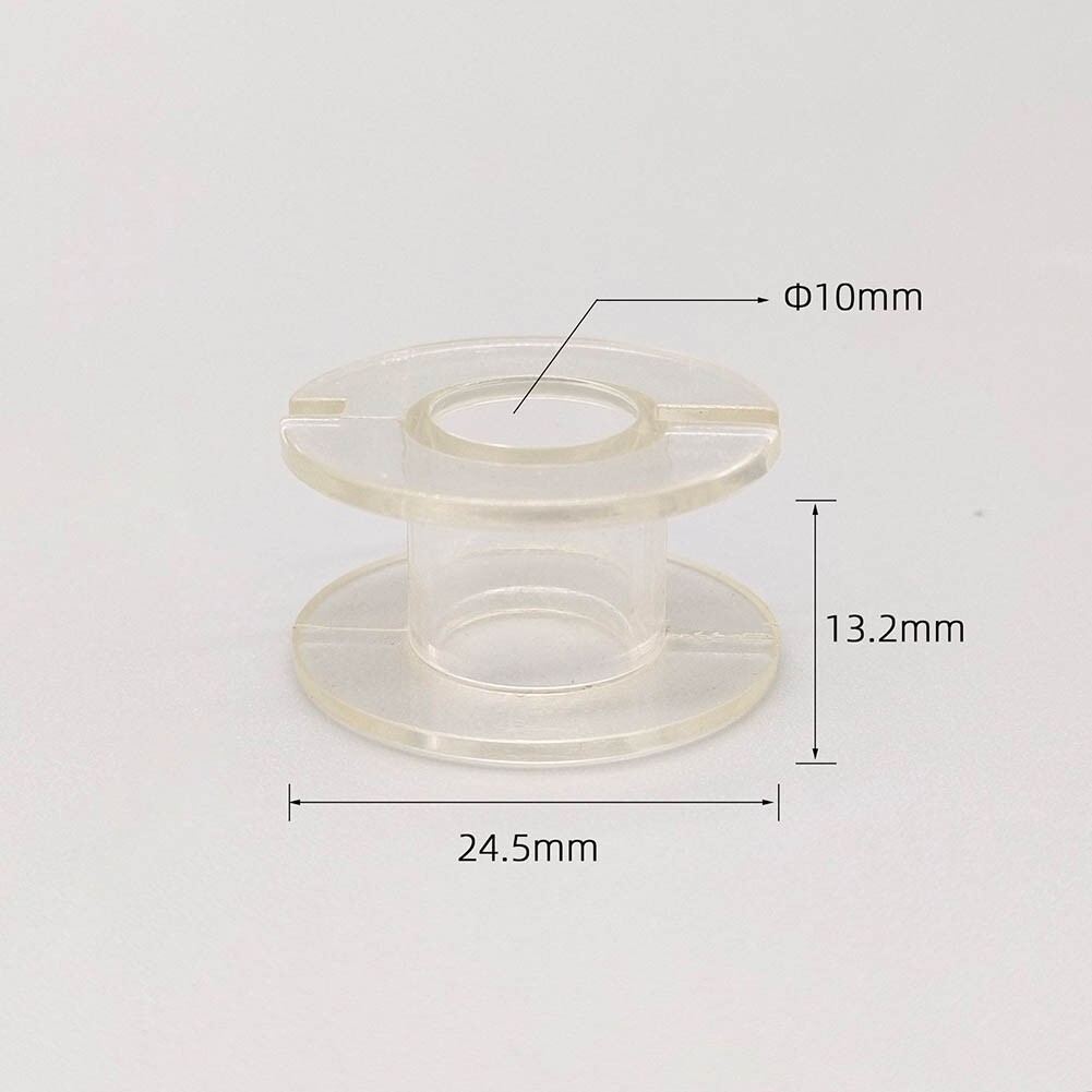 Fly Tying Bobbin Spool Kit 10pcs Empty Bobbins with Buckle Cap for Fly