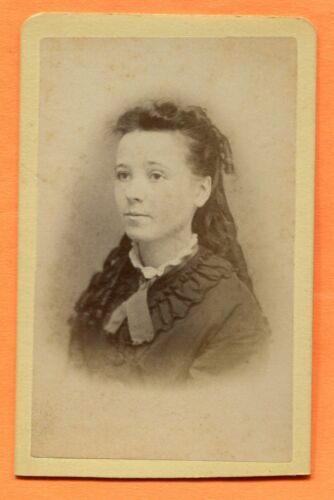 CDV Williamson, NY, Portrait of a Young Woman, by Cooper, circa 1870s Backstamp